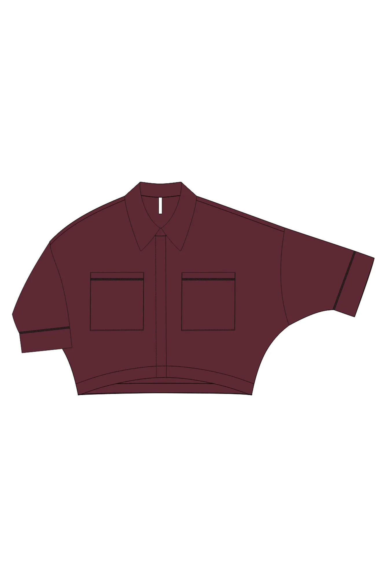 CAMISA L-KO-4950 BURGUNDY - Imagen 2