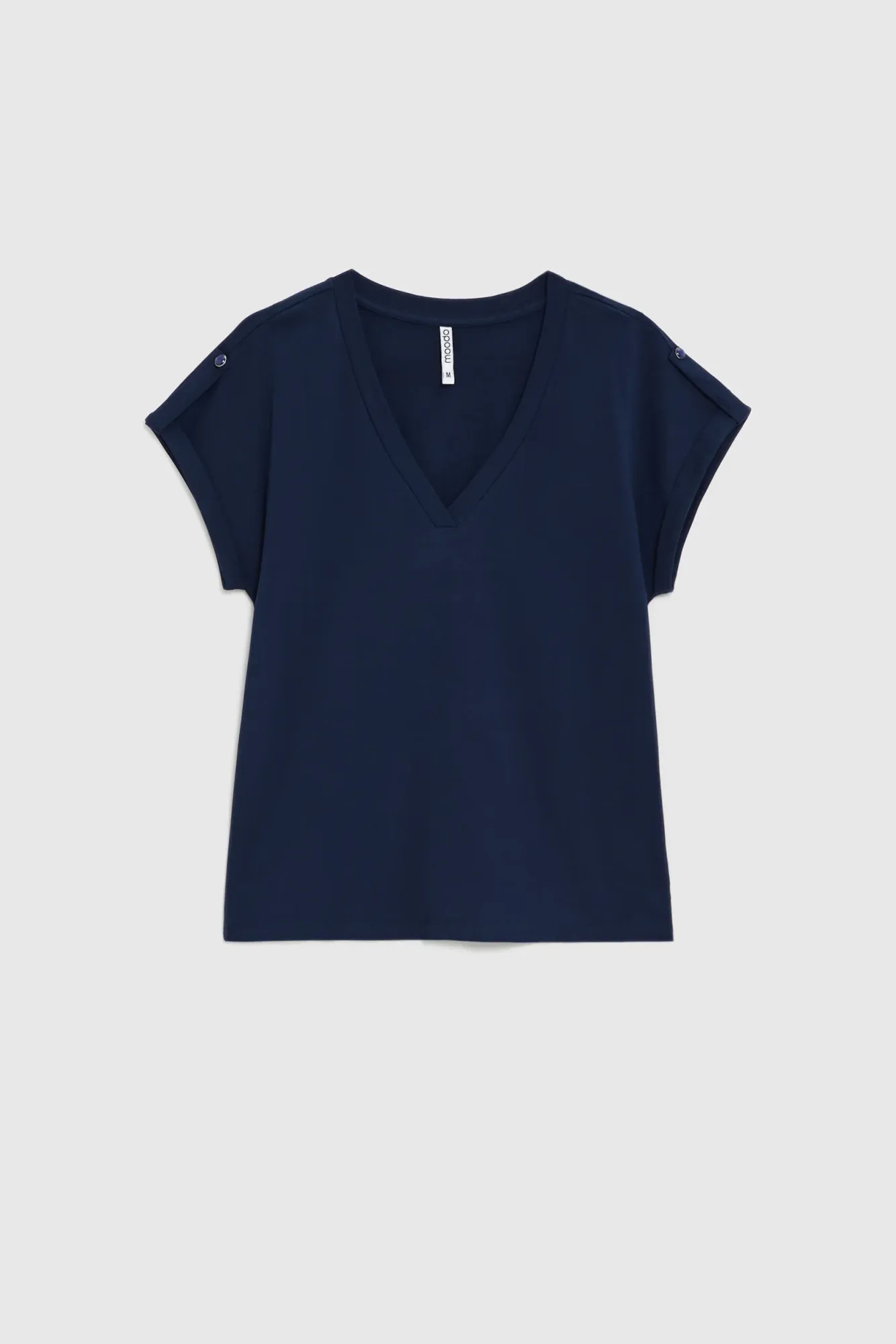 BLUSA MANGA CORTA L-TS-4909 NAVY - Imagen 5