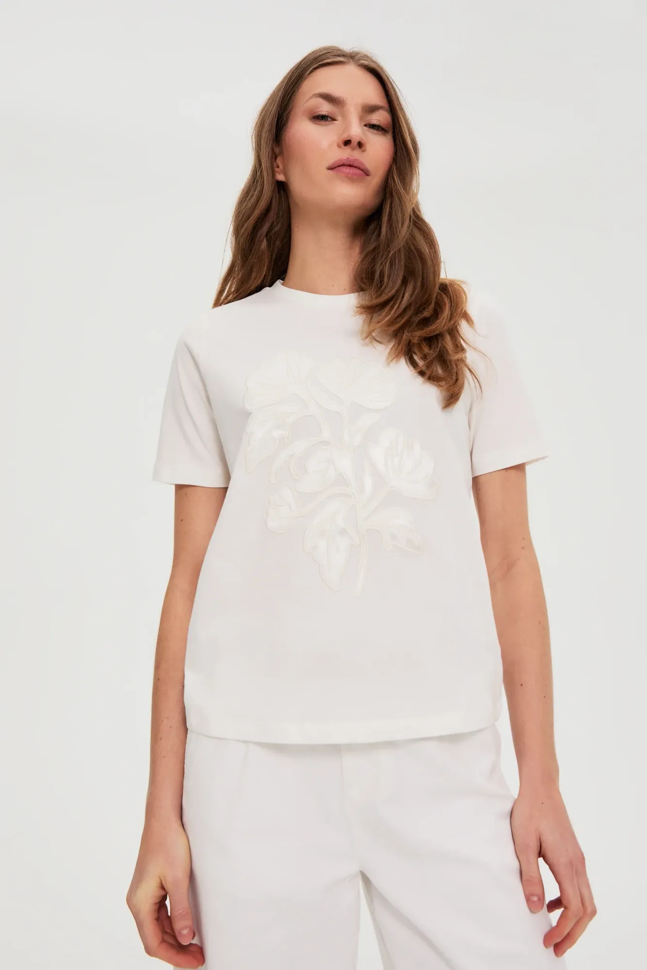 BLUSA MANGA CORTA L-TS-4925 OFF WHITE