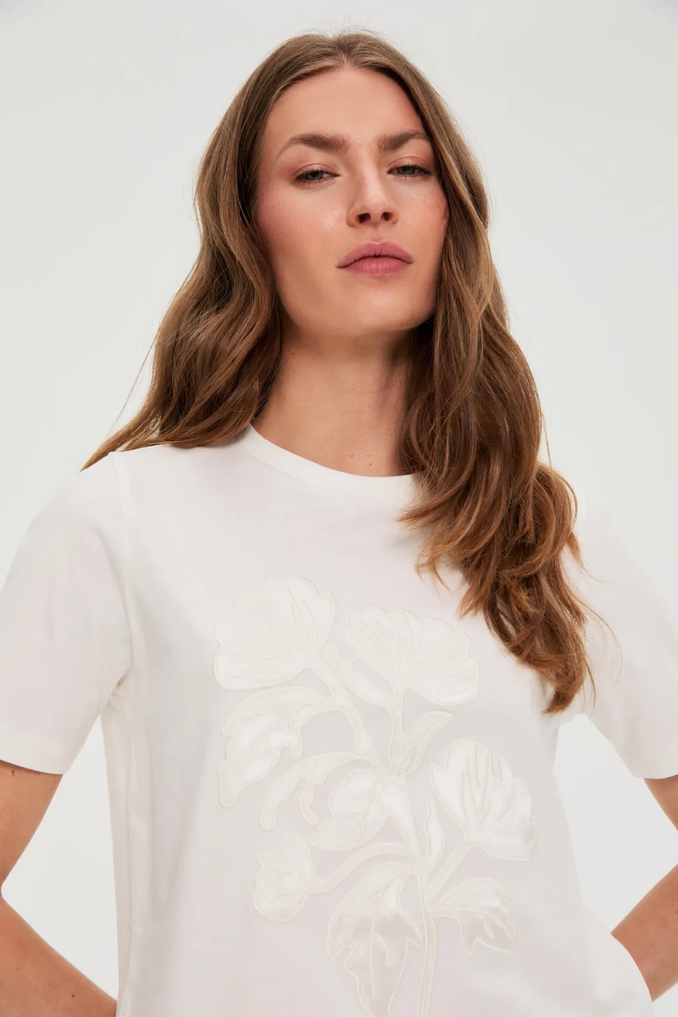 BLUSA MANGA CORTA L-TS-4925 OFF WHITE - Imagen 4