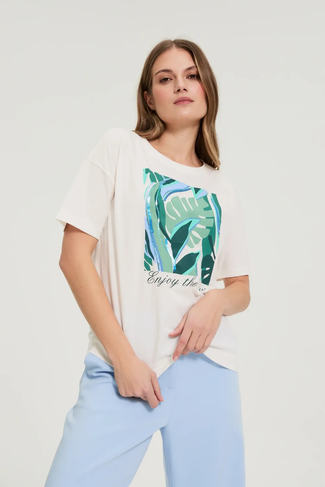BLUSA MANGA CORTA L-TS-4946 OFF WHITE - Imagen 4