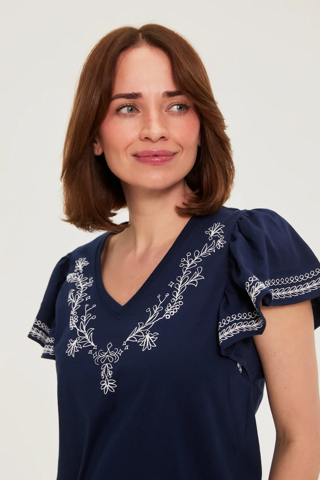 BLUSA MANGA CORTA L-TS-4949 NAVY - Imagen 2