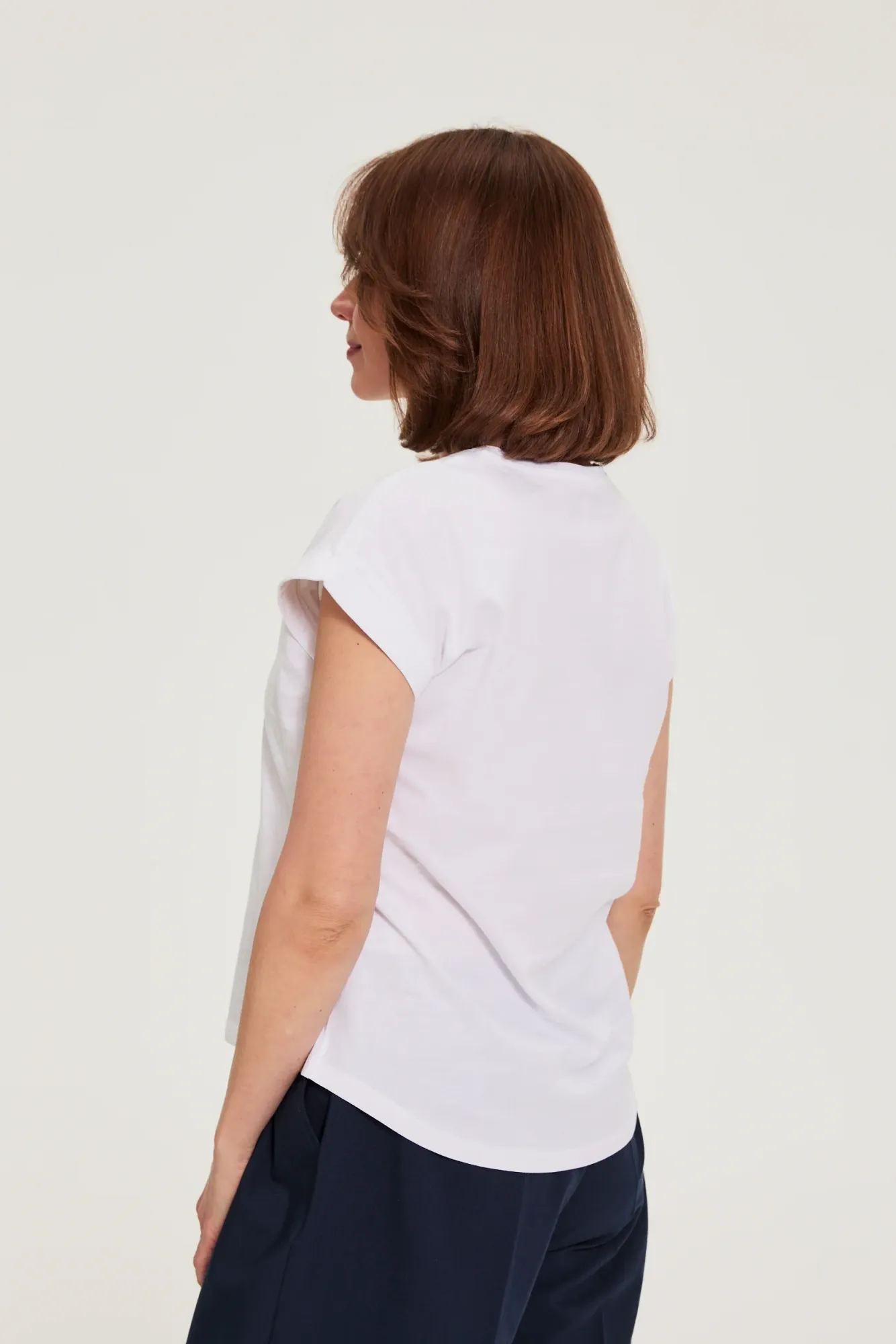 BLUSA MANGA CORTA L-TS-4954 WHITE - Imagen 4