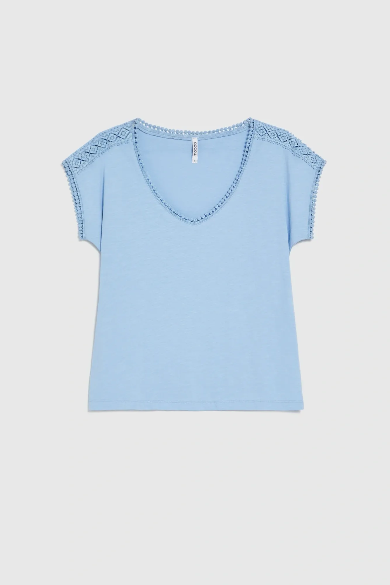 BLUSA MANGA CORTA L-TS-4963 L.BLUE - Imagen 6