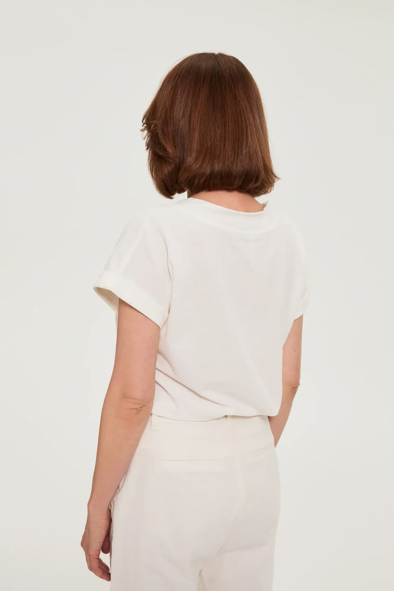 BLUSA MANGA CORTA L-TS-4969 OFF WHITE - Imagen 4