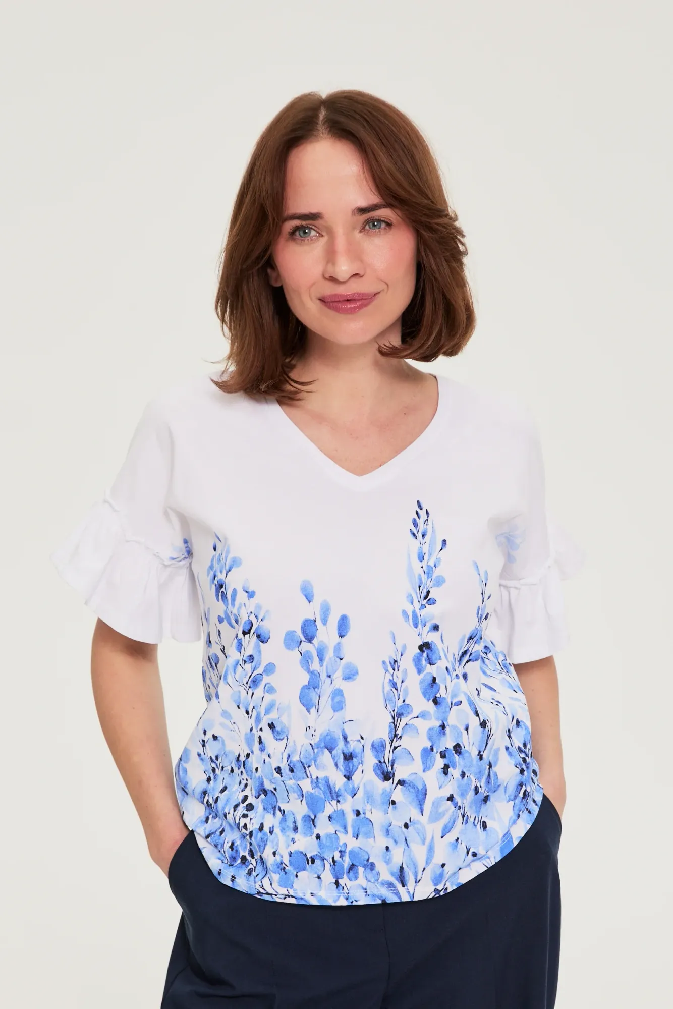 BLUSA MANGA CORTA L-TS-4992 WHITE