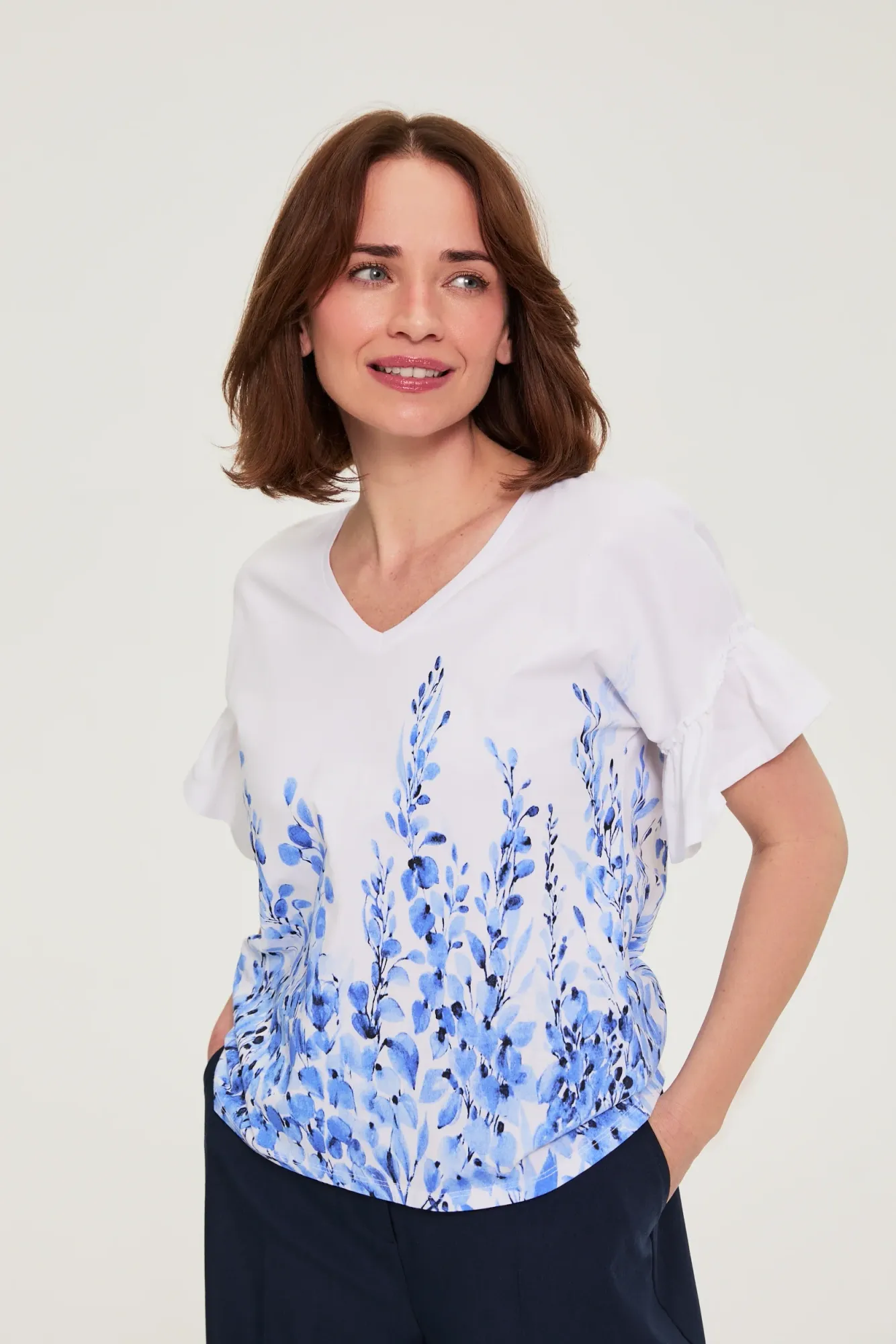 BLUSA MANGA CORTA L-TS-4992 WHITE - Imagen 4