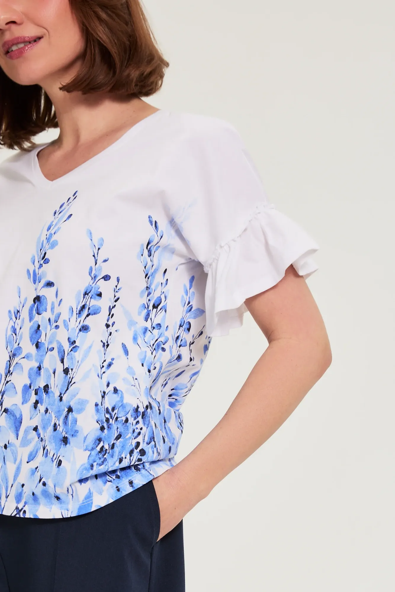 BLUSA MANGA CORTA L-TS-4992 WHITE - Imagen 2